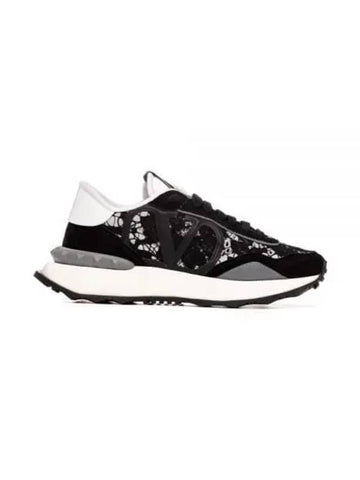 5W0S0DY9 ZUX A23 5W2S0DY9 Lace Mesh Race Runner Sneakers - VALENTINO - BALAAN 1