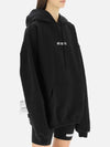 Logo Label Hoodie Black White - VETEMENTS - BALAAN 3