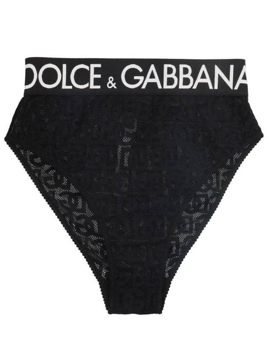 logo banding lace briefs black - DOLCE&GABBANA - BALAAN 1