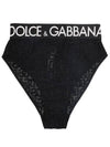 logo banding lace briefs black - DOLCE&GABBANA - BALAAN.