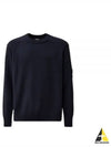 Lambswool GRS Crew Neck Knit Top Navy - CP COMPANY - BALAAN 2