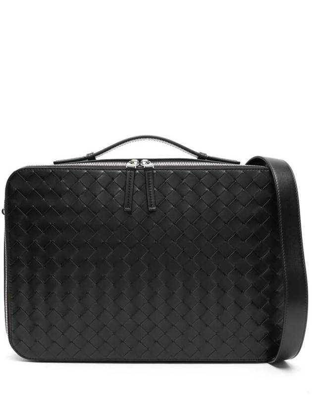 Intrecciato Leather Brief Case Black - BOTTEGA VENETA - BALAAN 2