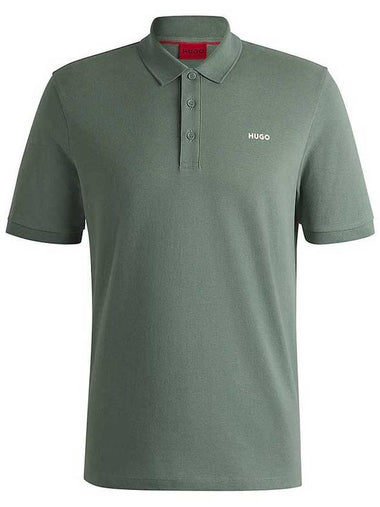 Logo Short Sleeve Polo Shirt Green - HUGO BOSS - BALAAN 1