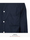 Poplin Pajamas Long Sleeve Shirt Midnight Blue - TEKLA - BALAAN 9