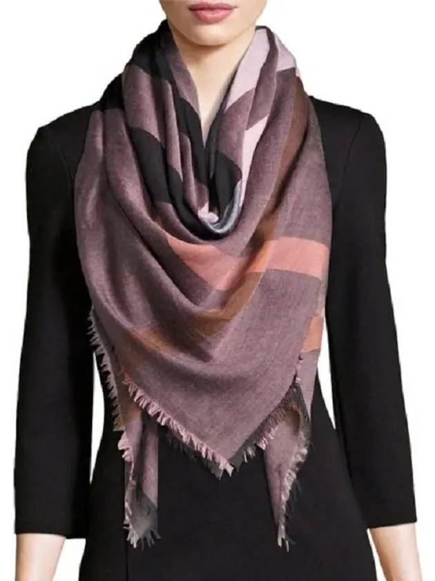 Mega Check Scarf Antique Rose - BURBERRY - BALAAN 9