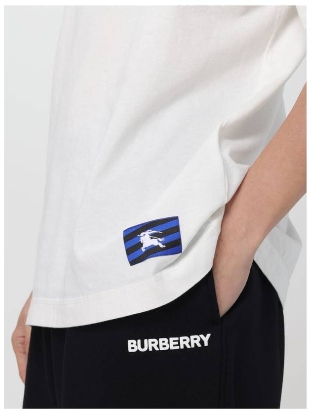 Logo Patch Cotton Jersey Short Sleeve T-Shirt Ivory - BURBERRY - BALAAN 5