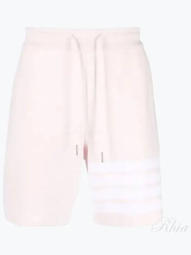 Diagonal Drawstring Bermuda Shorts Pink - THOM BROWNE - BALAAN 2