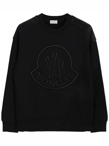 Black Felpa Logo Sweatshirt 8G00042 899U5 999 - MONCLER - BALAAN 1