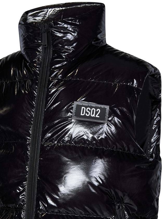 Logo Down Vest Black - DSQUARED2 - BALAAN 4