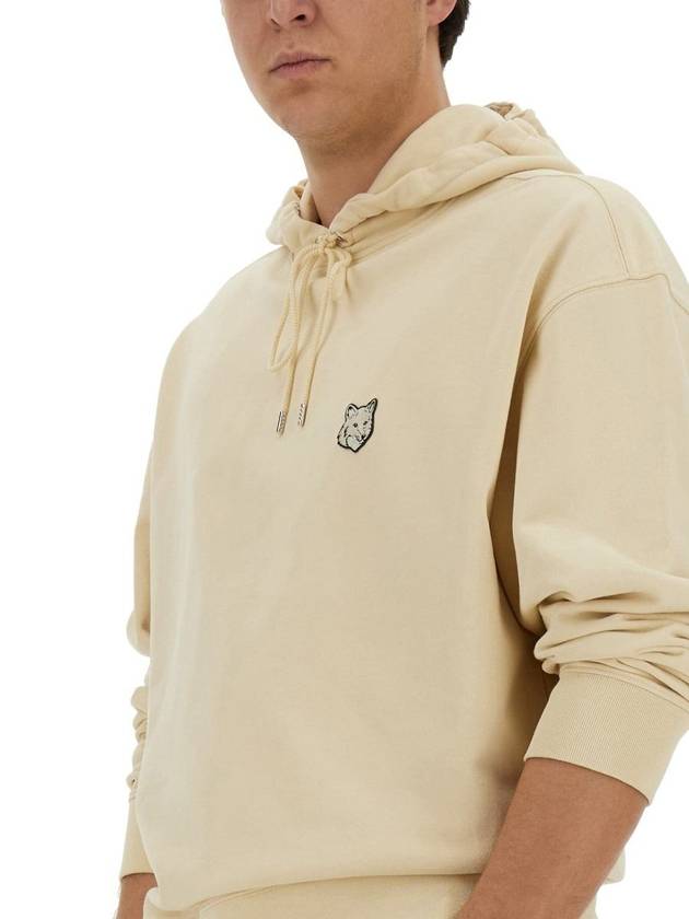 Bold Fox Head Patch Oversize Hoodie Beige - MAISON KITSUNE - BALAAN 5