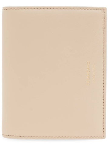 FERRAGAMO Leather Wallet, Women's, Cream - SALVATORE FERRAGAMO - BALAAN 1