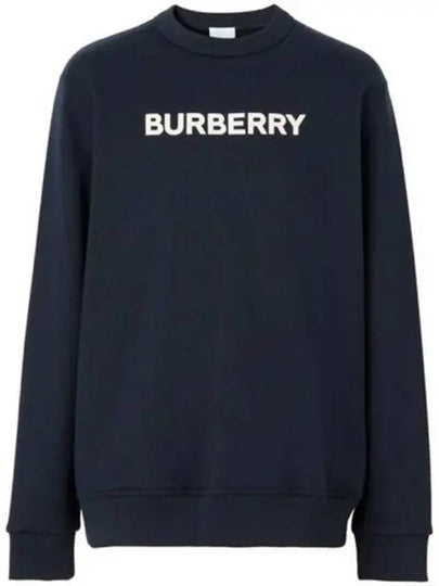 Logo Print Sweatshirt Navy - BURBERRY - BALAAN 2