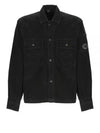 Corduroy Button Utility Shirt Jacket Black - CP COMPANY - BALAAN 2