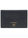 Gancini Travel Leather Card Wallet Black - SALVATORE FERRAGAMO - BALAAN 2