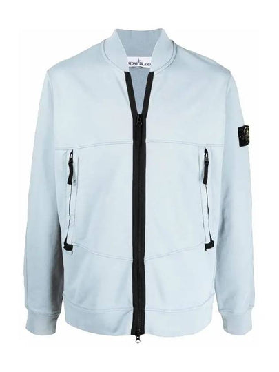 Wappen Patch Zip-up Bomber Jacket Sky Blue - STONE ISLAND - BALAAN 2