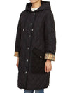 Women's Diamond Quilted Hoodie Single Coat Black - BURBERRY - BALAAN 7