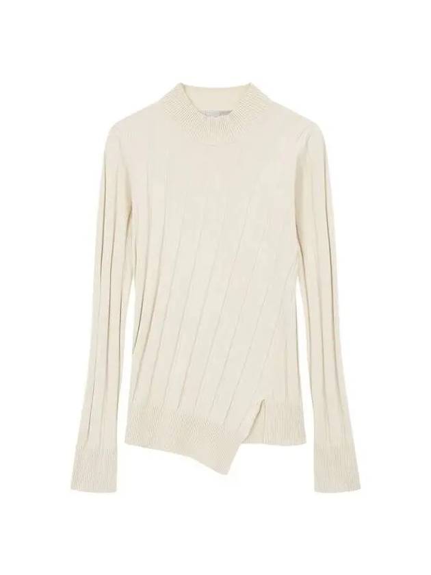 Slit Wide Lip Knit Top Cream 271332 - STELLA MCCARTNEY - BALAAN 1