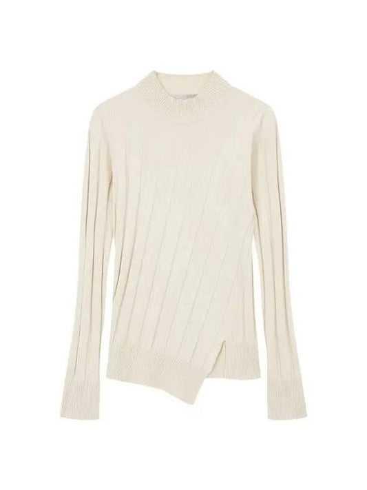 Slit Wide Lip Knit Top Cream 271332 - STELLA MCCARTNEY - BALAAN 1