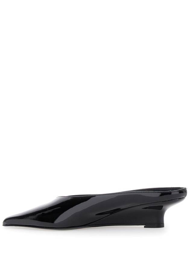 'Sharp' Black Wedge Mules In Patent Leather Woman - TOTEME - BALAAN 3