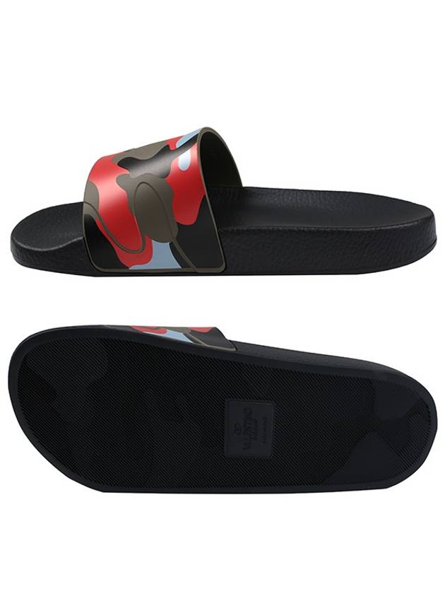 Men's Graphic Print Camo Slippers - VALENTINO - BALAAN 7