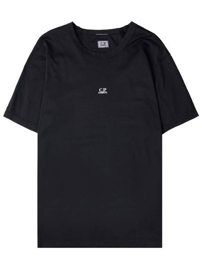 Logo Print Short Sleeve T-Shirt Black - CP COMPANY - BALAAN 2