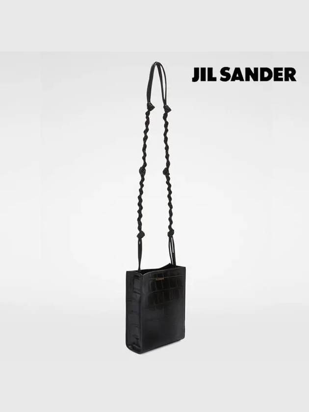 Tangle Small Leather Cross Bag Black - JIL SANDER - BALAAN 8