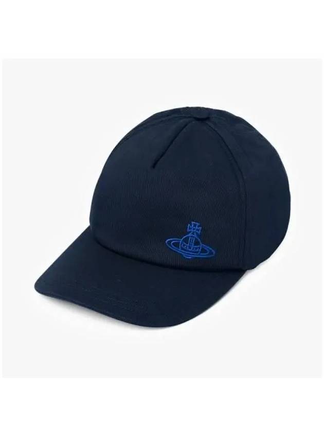 Embroidered ORB Logo Classic Ball Cap Navy - VIVIENNE WESTWOOD - BALAAN 4