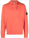 Signature Logo Patch Hoodie Orange - STONE ISLAND - BALAAN 2