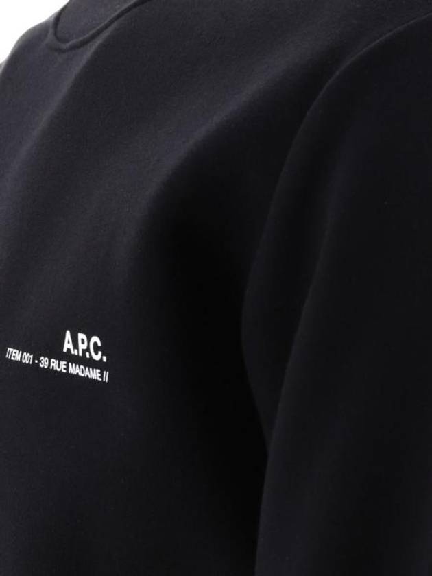 Item Logo Crew Sweatshirt Black - A.P.C. - BALAAN 5