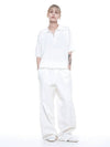 Men s ZCHK WH zipper collar half knit white - CHANCE'S NOI - BALAAN 3