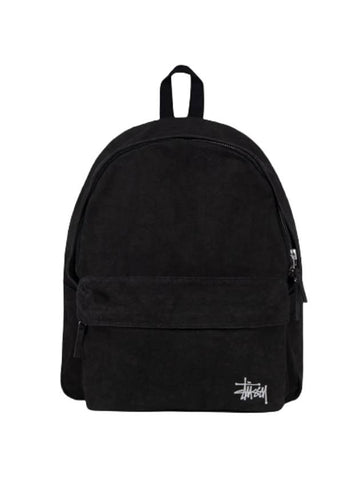 Logo Canvas Backpack Washed Black - STUSSY - BALAAN 1