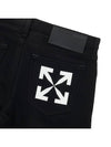 Men's Arrow Print Jeans Black - OFF WHITE - BALAAN.