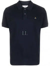 Classic ORB Logo Polo Shirt Navy - VIVIENNE WESTWOOD - BALAAN 2