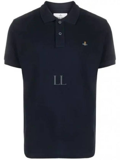 Classic ORB Logo Polo Shirt Navy - VIVIENNE WESTWOOD - BALAAN 2