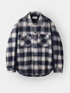 Ombre check quilted shirt jacket navy - INDUST - BALAAN 6