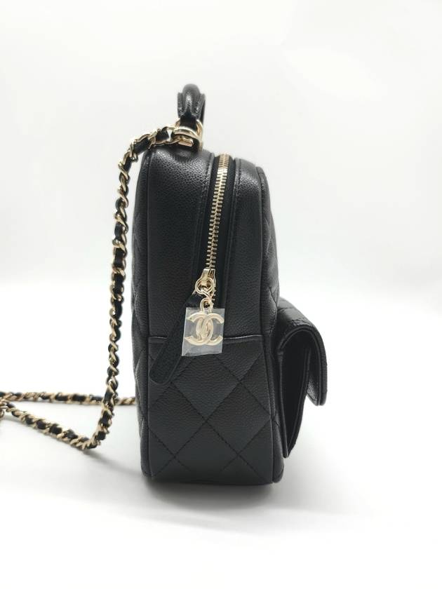 Classic Gold CC Logo Chain Caviar Mini Backpack Black - CHANEL - BALAAN 5