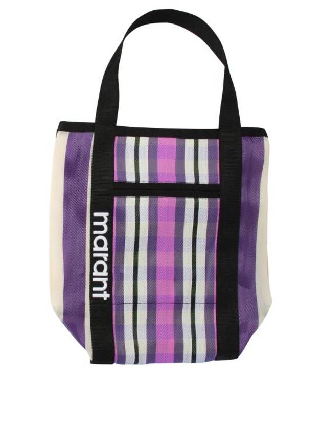 Darwen Striped Nylon Tote Bag Purple - ISABEL MARANT - BALAAN 1