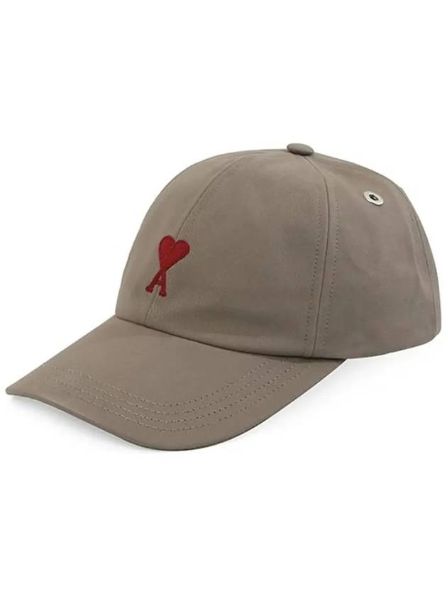 De Coeur Embroidered Logo Ball Cap Beige - AMI - BALAAN 5