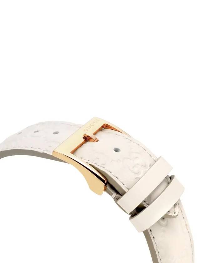 G Timeless Leather Watch White - GUCCI - BALAAN 4