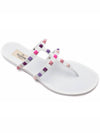 Women's Rockstud Flip Flops White - VALENTINO - BALAAN 4