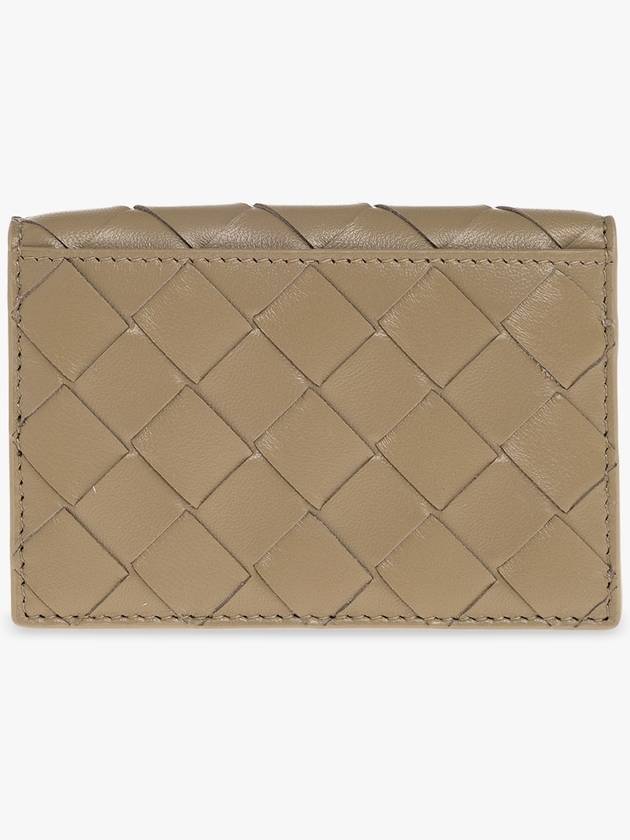 Intrecciato Flap Business Card Wallet Taupe - BOTTEGA VENETA - BALAAN 4