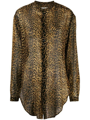 Leopard Blouse 605378 Y653S 9665 - SAINT LAURENT - BALAAN 1