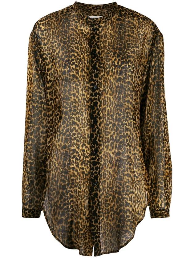 Leopard Blouse 605378 Y653S 9665 - SAINT LAURENT - BALAAN 1