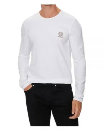 Logo Round Neck Long Sleeve T-Shirt White - VERSACE - BALAAN 2