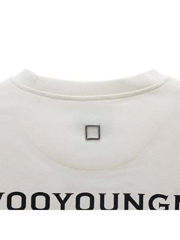 Flower Back Logo Short Sleeve T-Shirt Ivory - WOOYOUNGMI - BALAAN 3