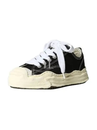 Hank Canvas Low Top Sneakers Black - MIHARA YASUHIRO - BALAAN 2