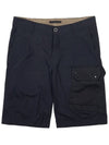 Nylon Tactel Cargo Bermuda Shorts Black - TEN C - BALAAN 10