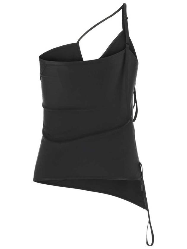 Women's Stretch Nylon One Shoulder Sleeveless Black - BALENCIAGA - BALAAN 3