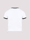 Cut-Out Ribbed Organic Cotton Short Sleeve T-Shirt White - PATOU - BALAAN 3