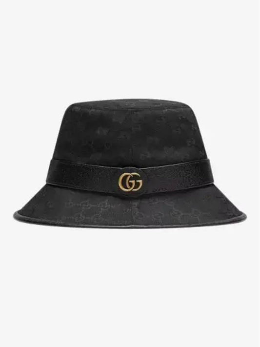 Double G Logo Canvas Bucket Hat Black - GUCCI - BALAAN 2